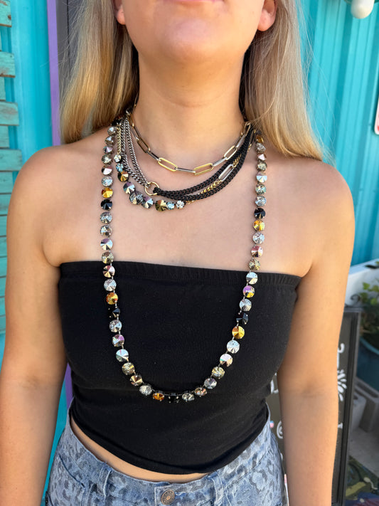 Celia Metallics in Antique Silver Necklace