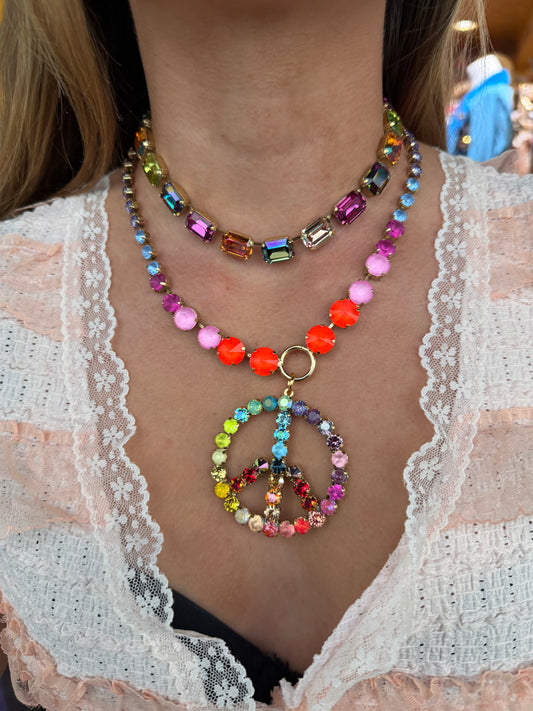 PEACE POP NECKLACE CANDY CRUSH