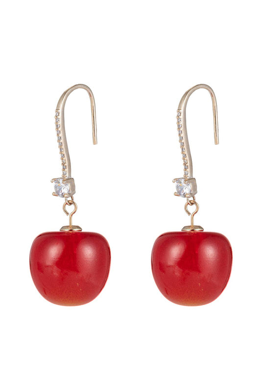 Red Cherry Dangle Earrings