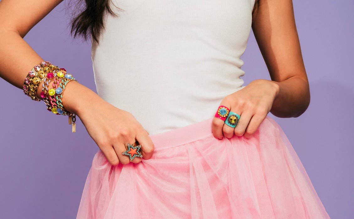 Super Star Ring In Enamel