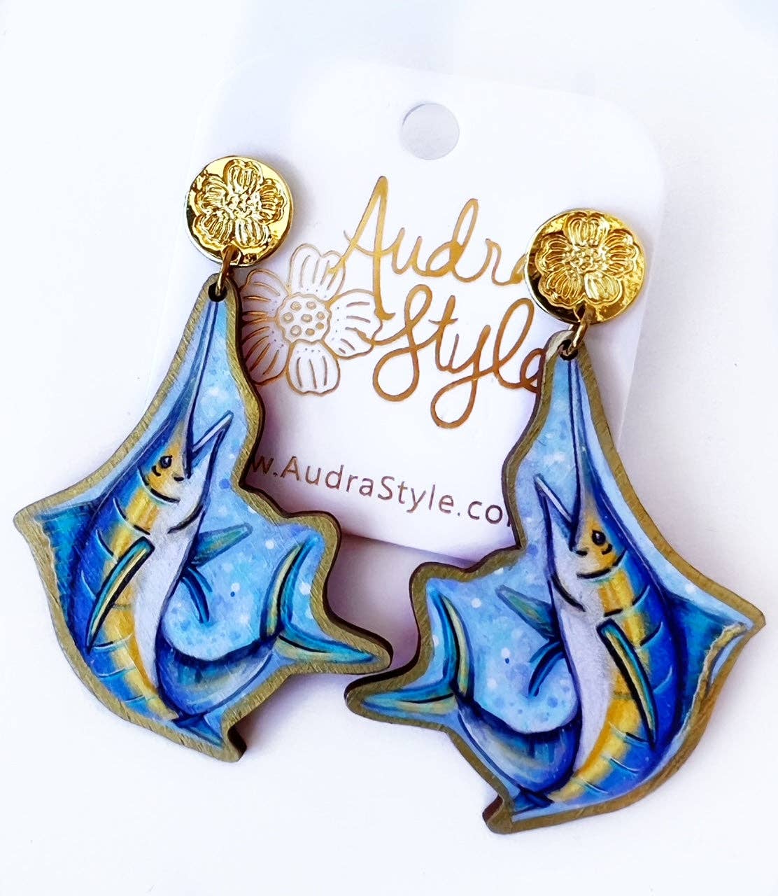 Marlin Dangle Earring Coastal Nautical Resort