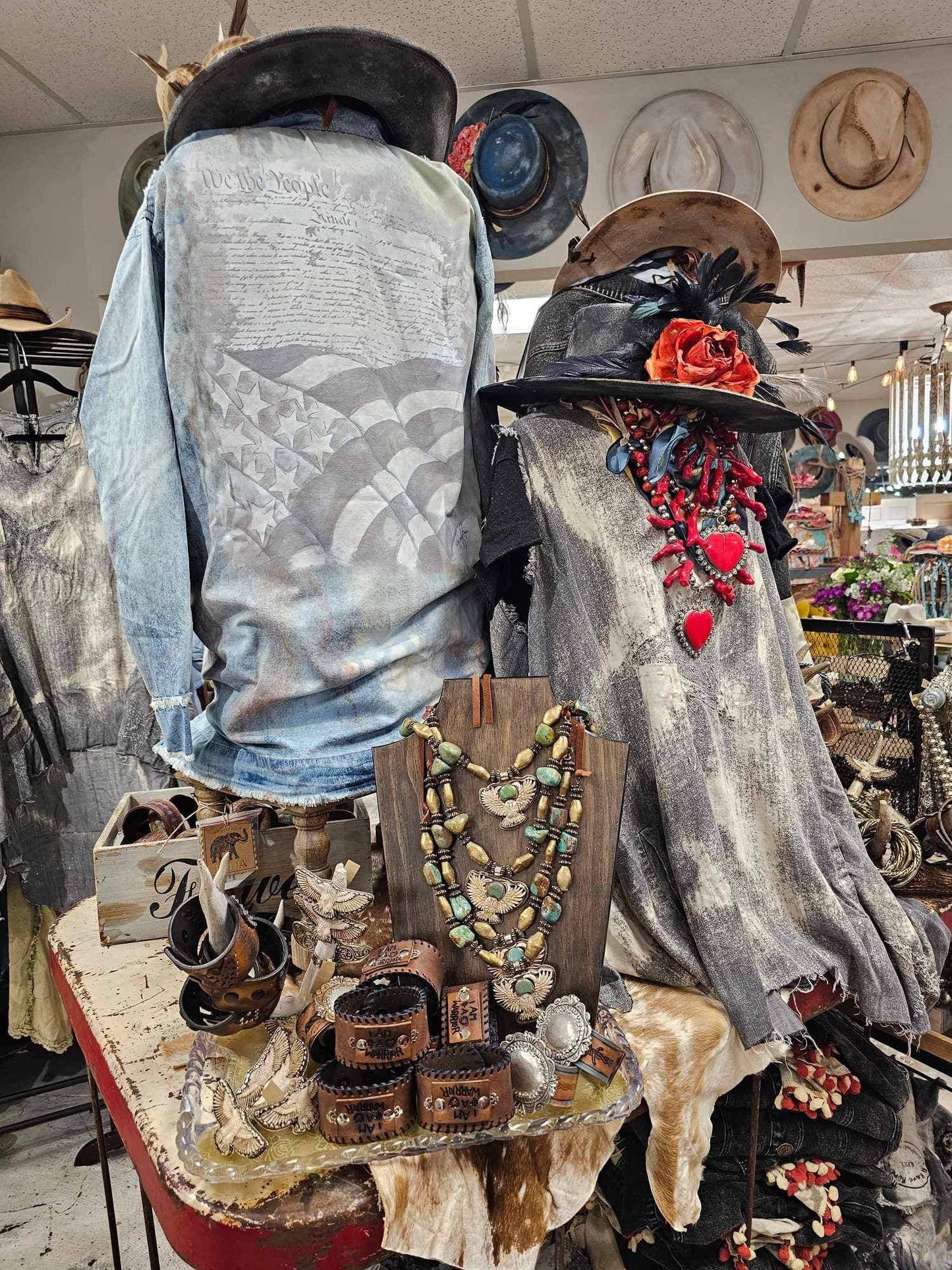Distressed Denim Freedom Shirt