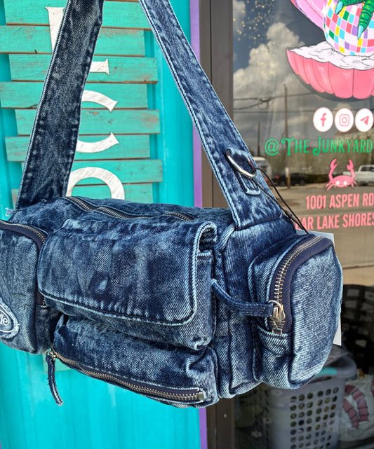 Miss Me Denim Cargo Shoulder Bag