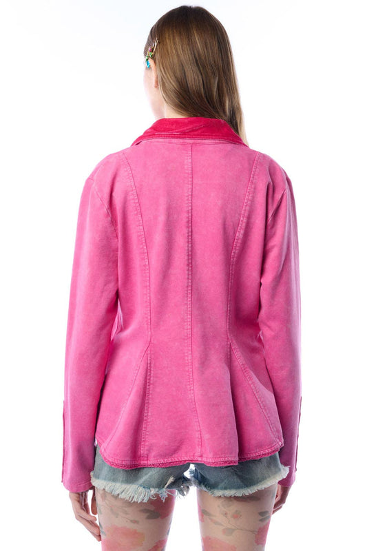 Colonel Jacket-Ruby | French Terry Jacket | Floral Blazer