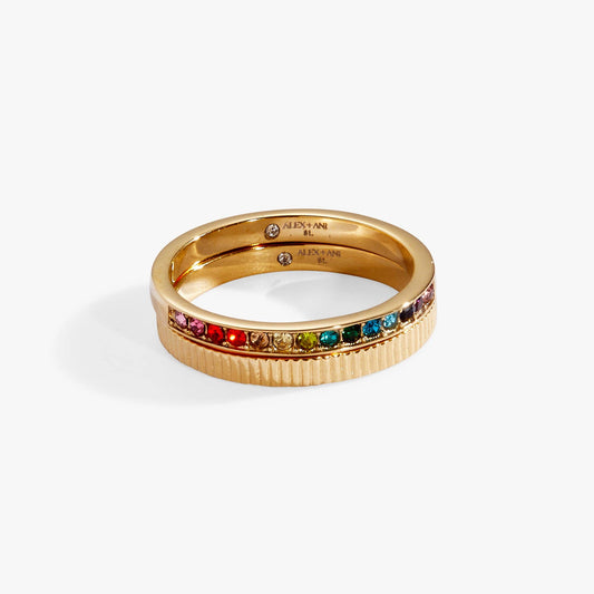 Rainbow Ombre Ring Set of 2
