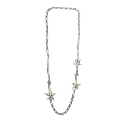 SILVER OKLAHOMA CITY STARS NECKLACE