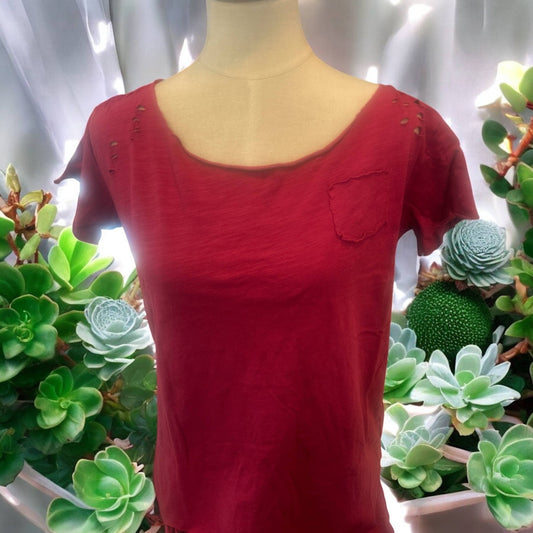Cranberry Rip Tattered T-Shirt
