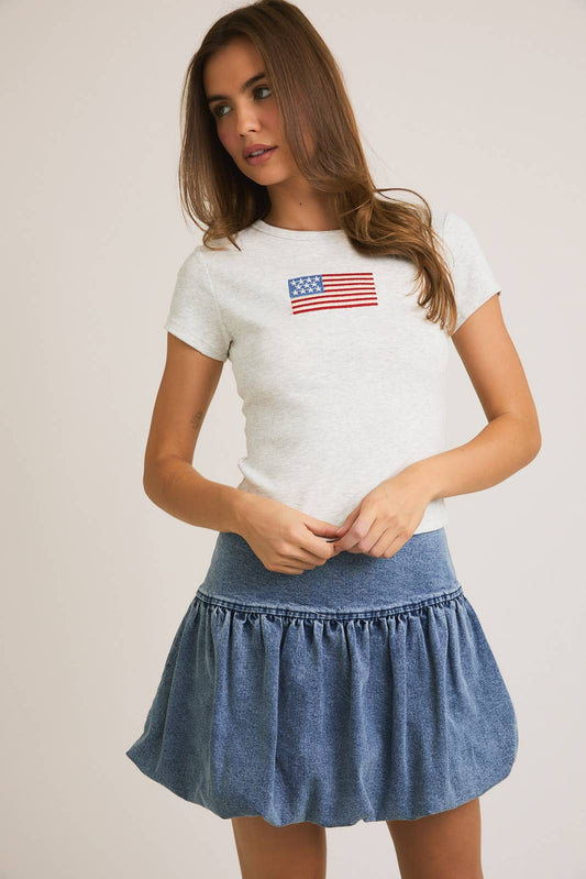 SHORT SLEEVE USA T-SHIRT