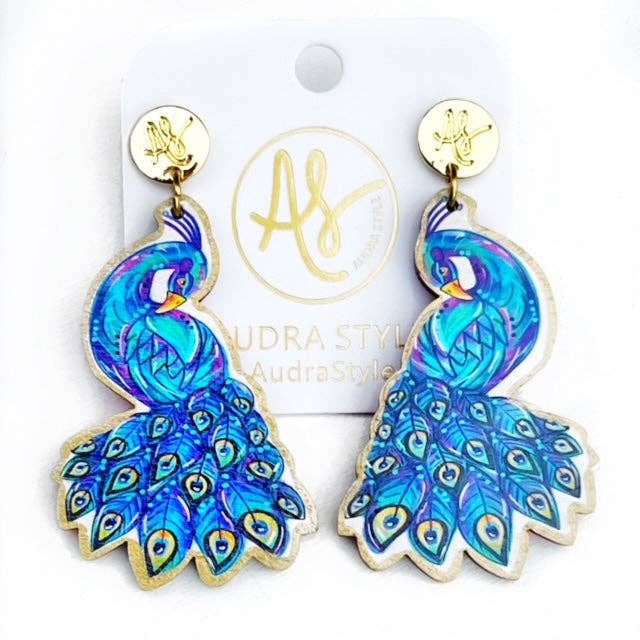 Peacock Dangle Earrings