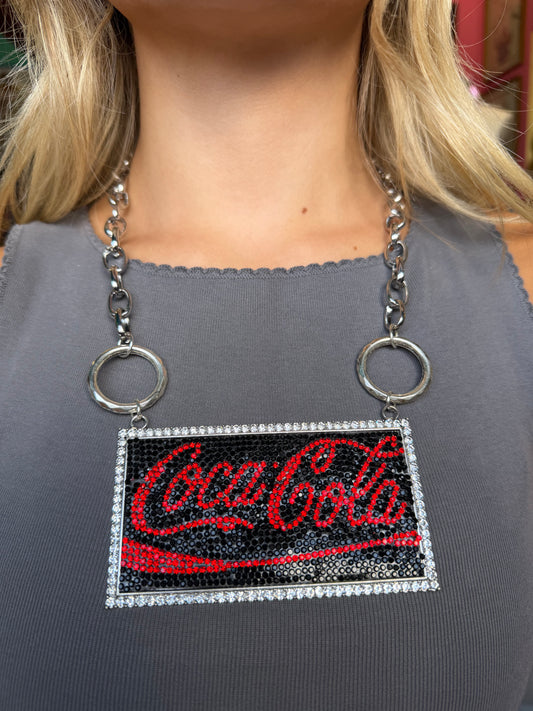 BLACK COKE N COLA ROLLA NECKLACE