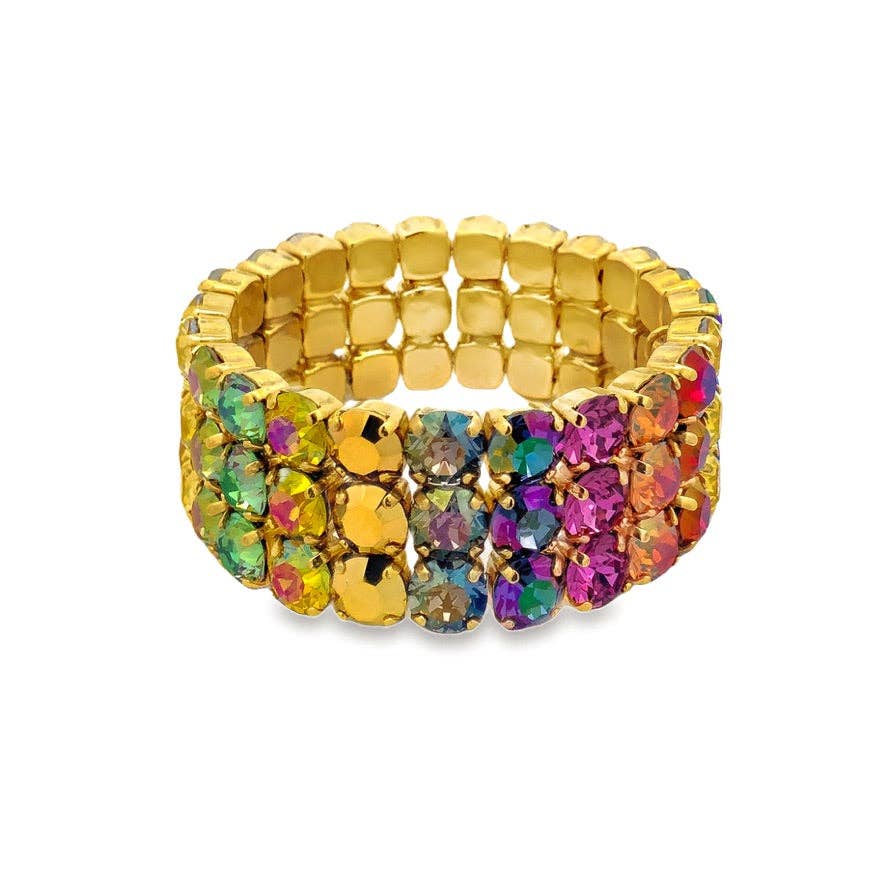 Olivia 3 strand stretch Bracelet in Bohemian Wonderland