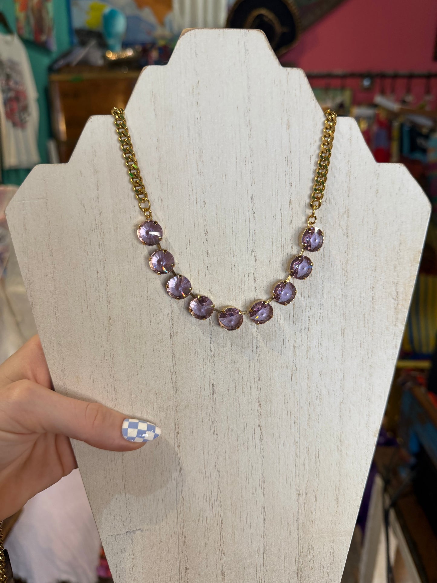 Mini Sofia Necklace in Violet Unfoiled