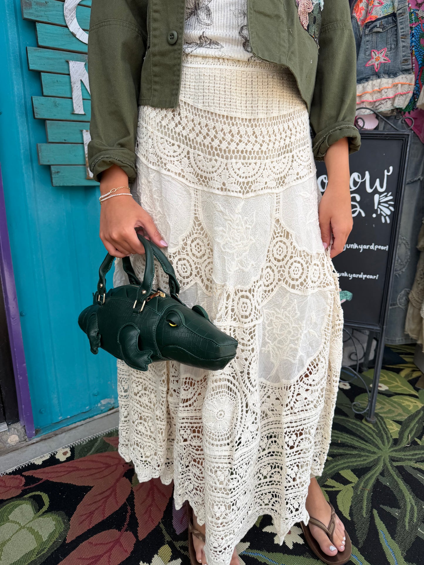 Alligator Crossbody Handbag