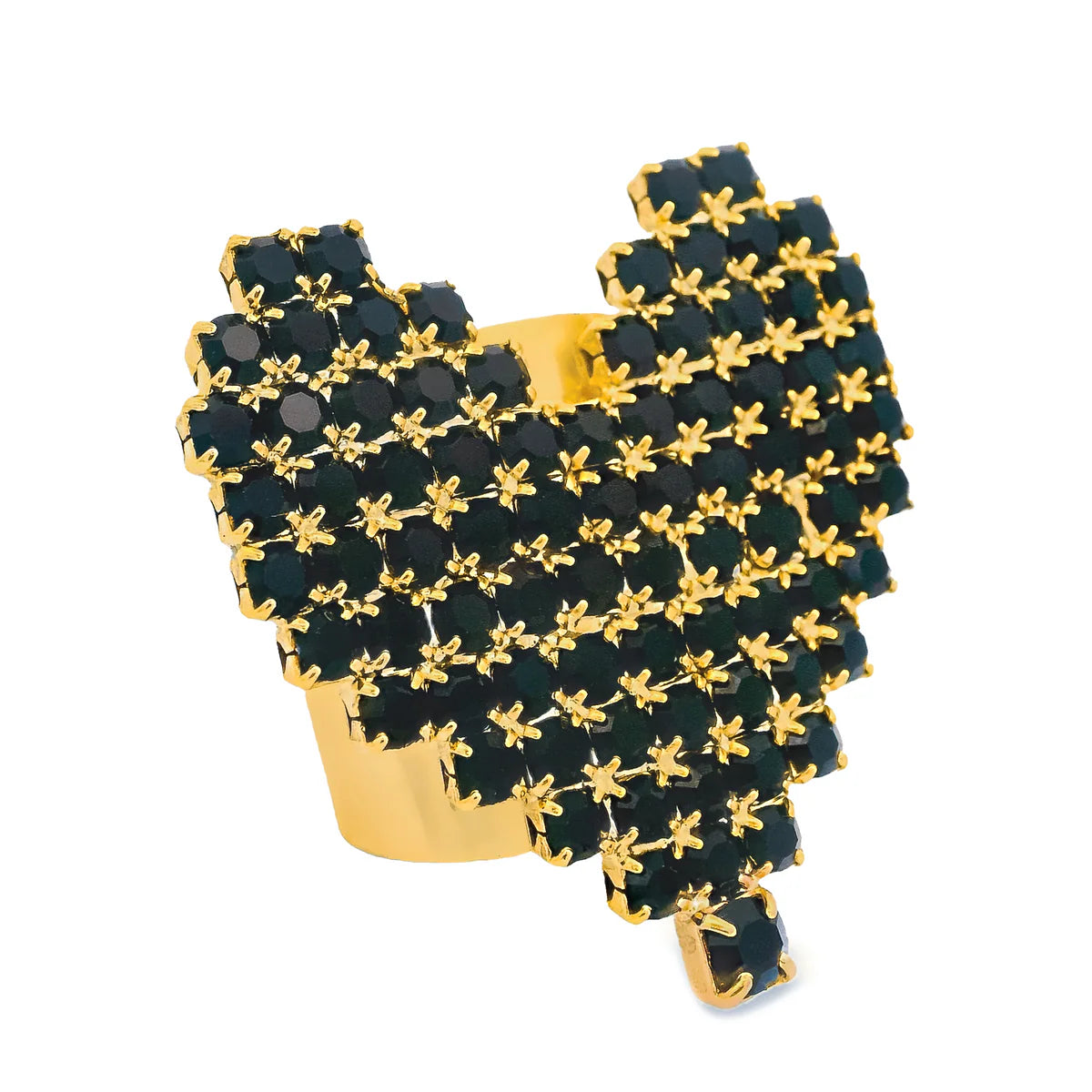 CANDY HEART RING IN JET