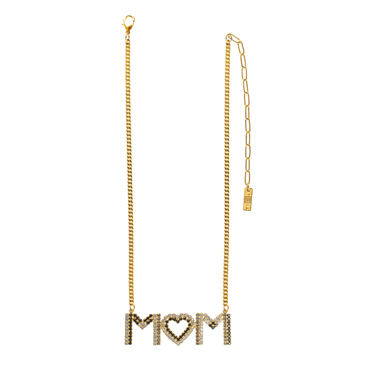 MOM Necklace in Metallics Gold/Black