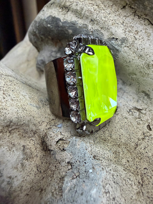 WETSTONE: Electric Yellow Femme Fatale Ring