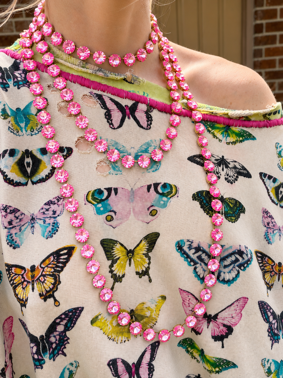 ULTRA FUCHSIA MOON CELIA NECKLACE