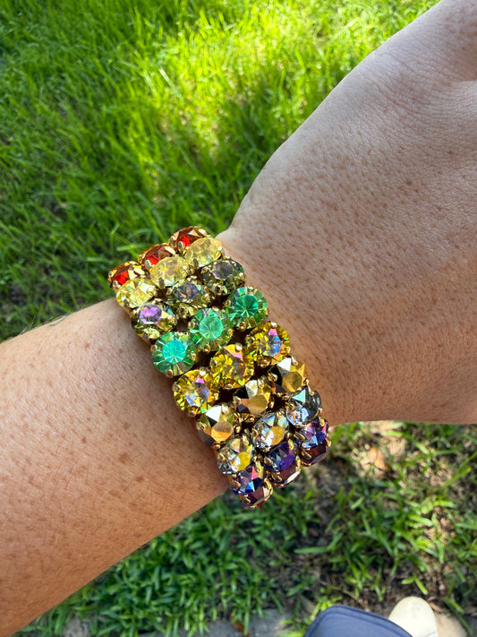 Olivia 3 strand stretch Bracelet in Bohemian Wonderland