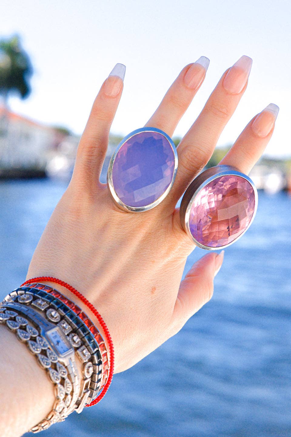 Oval Colossus Ring in Pink Azalea (Silver)