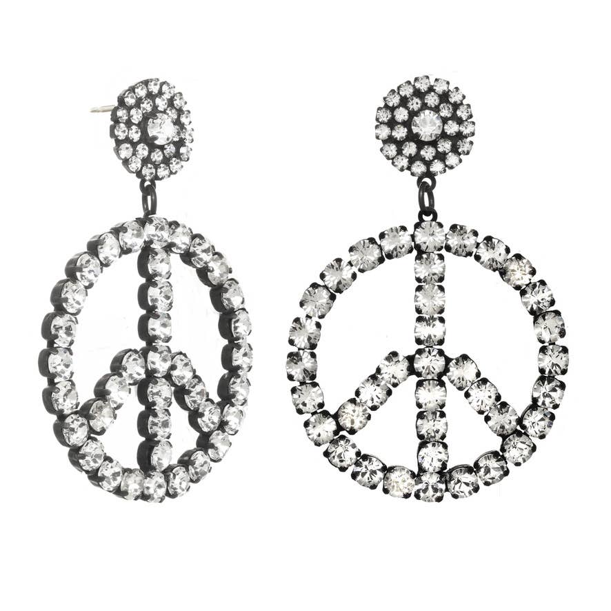 Peace or Bust Earrings in Smutt