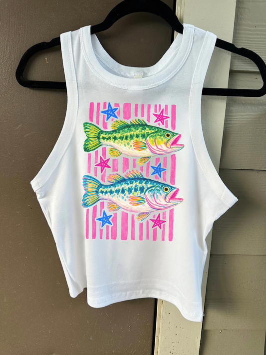Preppy Fish Cropped Tank