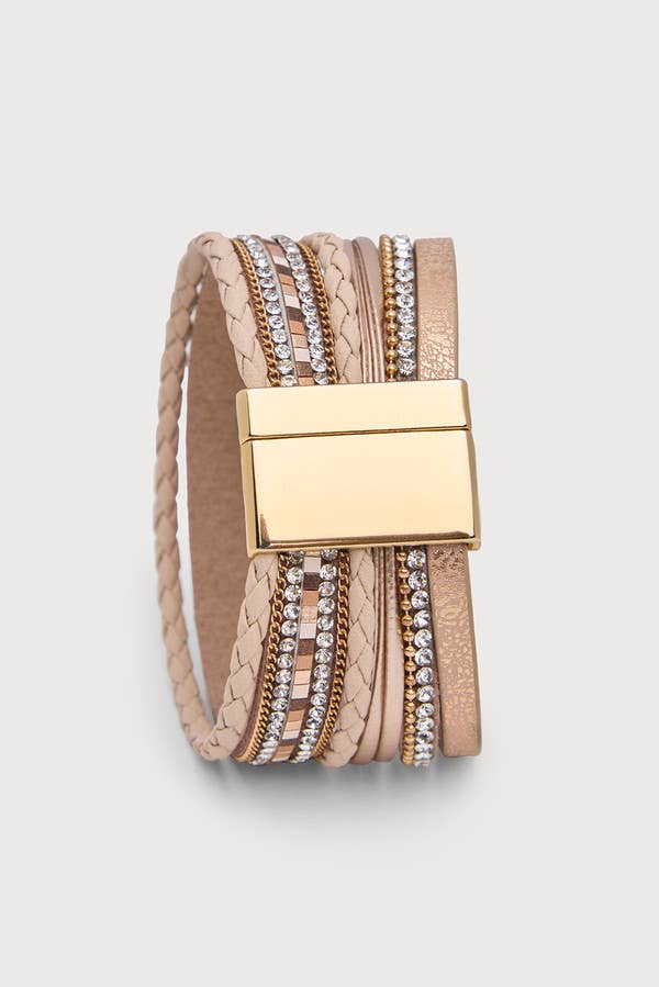 Golden Heart Druzy Bracelet