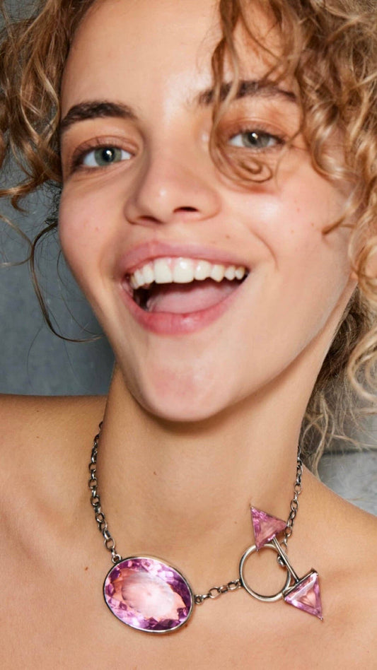 Colossus Toggle Choker in Azalea Pink