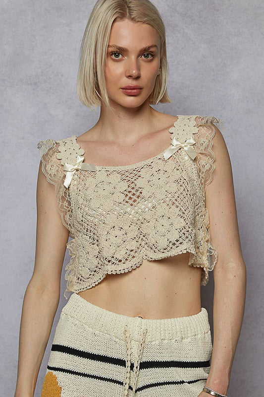 Maggie Mae's Crochet Cropped Tank Top
