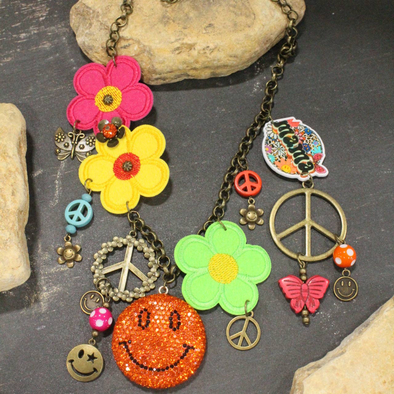 Peace, Love , & Mama Charm’d Necklace