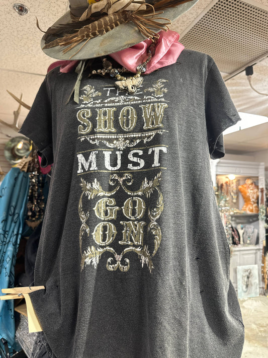 The Show Must Go On Tattered T-Shirt