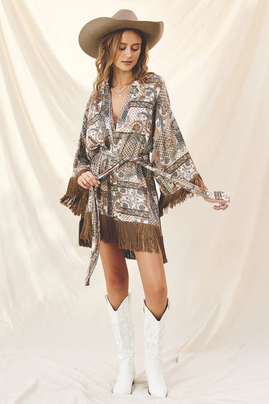 Mesmerize Fringe Kimono