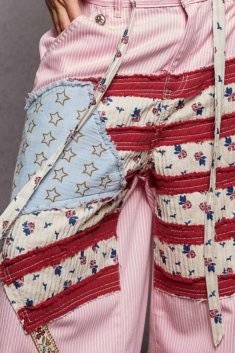 American Flag Patch Pants