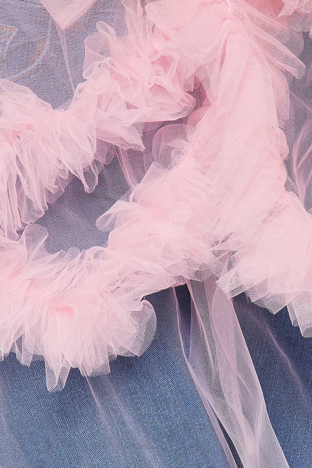 Tulle Mesh Ruffle Duster Cardigan