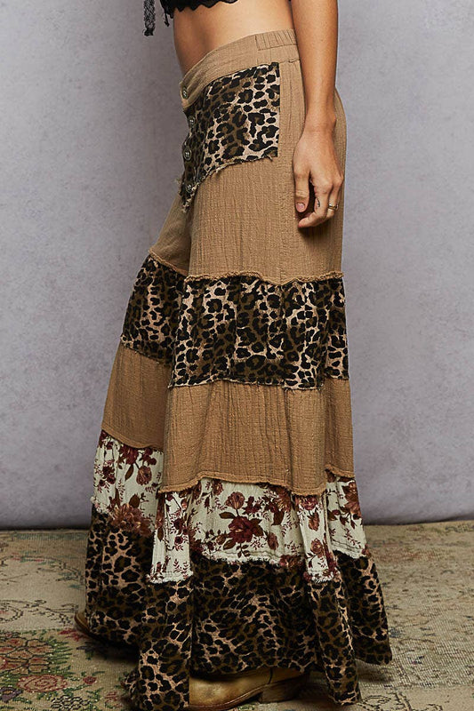 Leopard Tiered Palazzo Pants