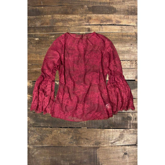 Garden Tea Lace Top - Berry