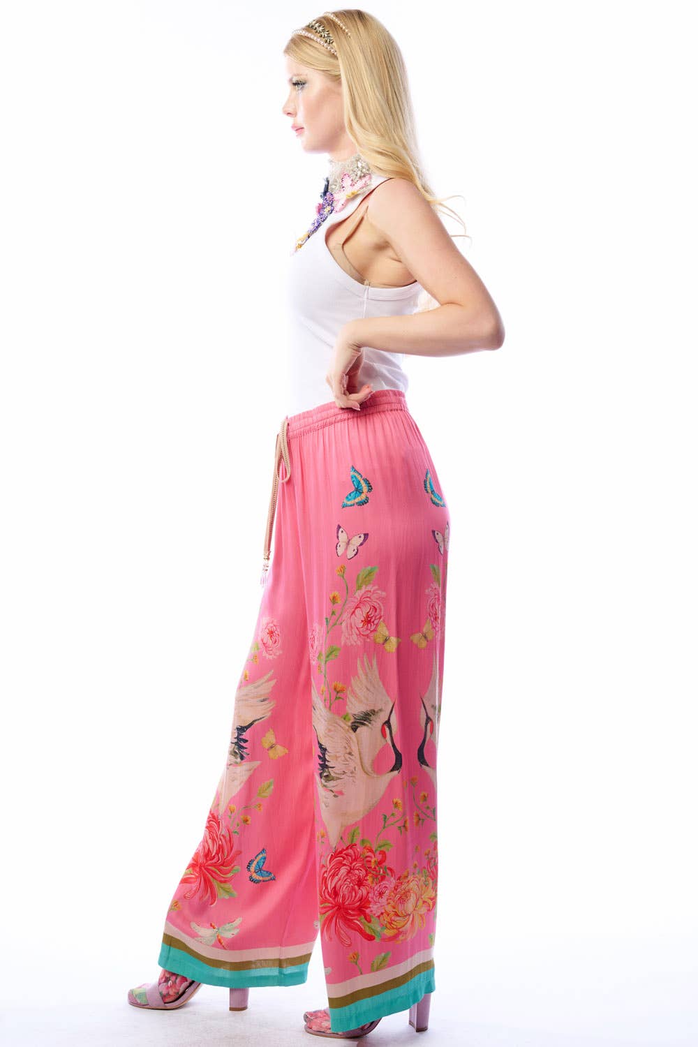 The Legend of the Crane Pants-Rose