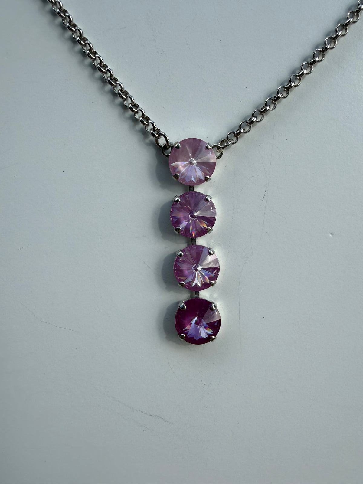 WETSTONE: Violet Bloom Noir Drop Necklace