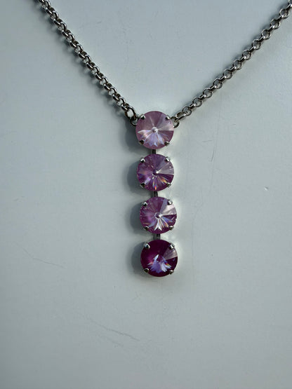 WETSTONE: Violet Bloom Noir Drop Necklace