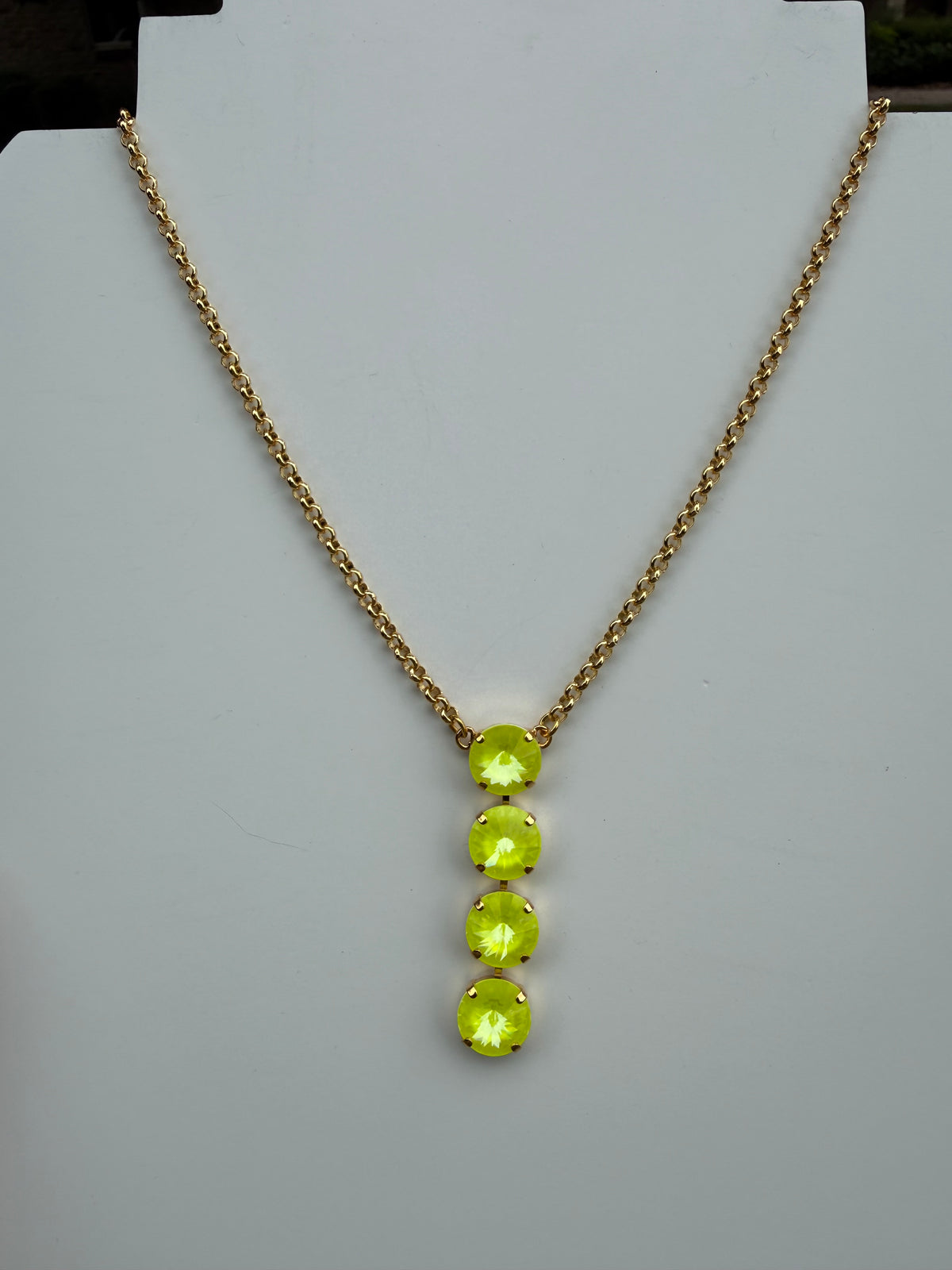 WETSTONE: Electric Yellow Noir Drop Necklace