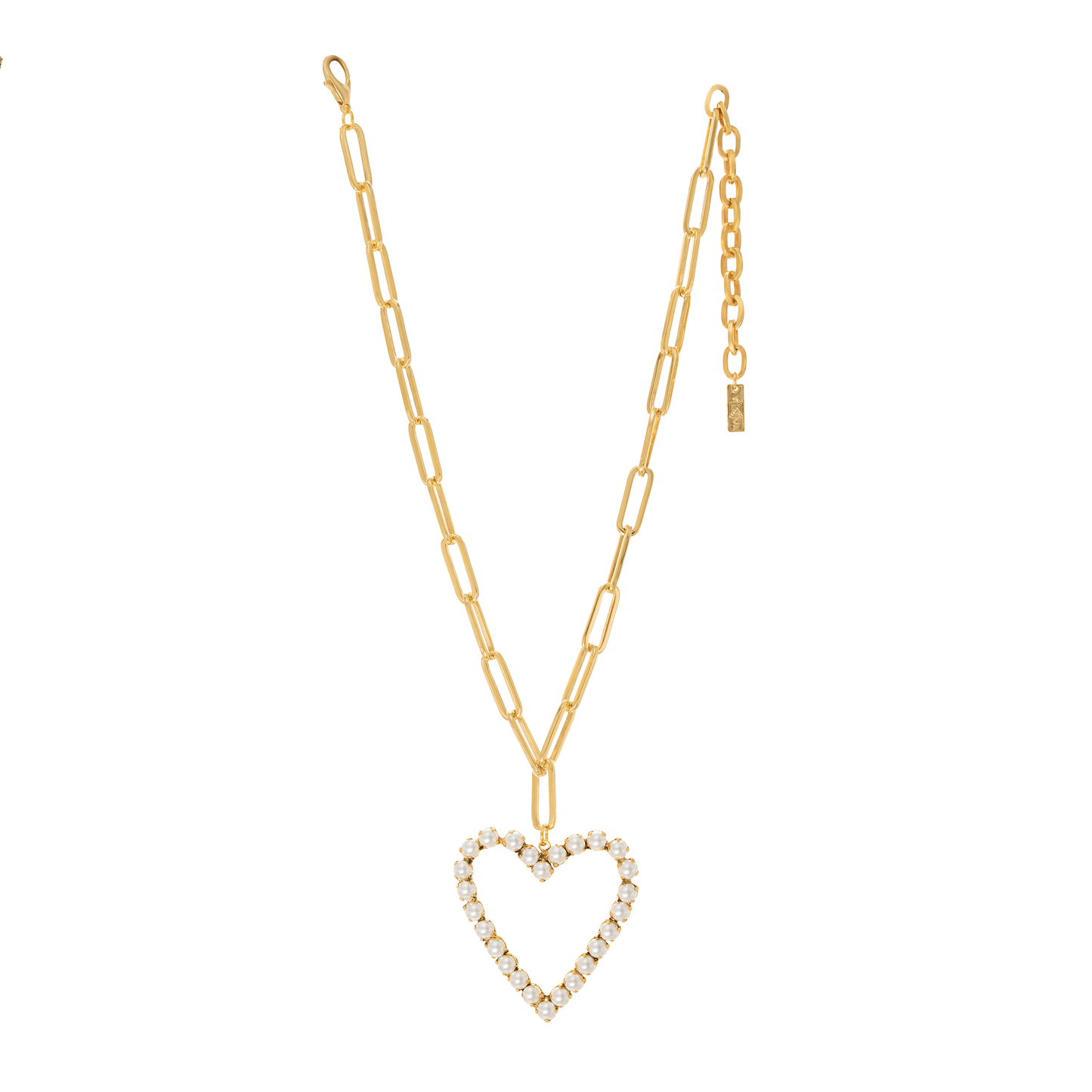Heart Necklace in Pearls