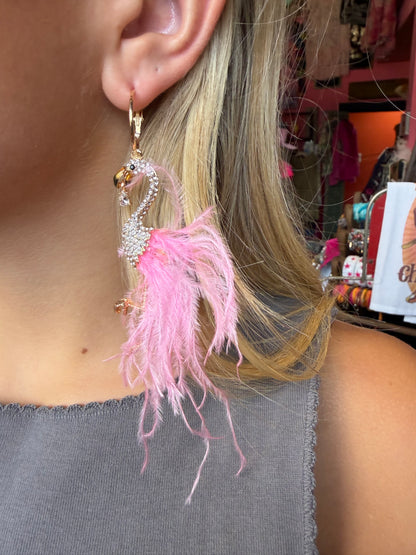 FLAMINGO LOVE EARRINGS
