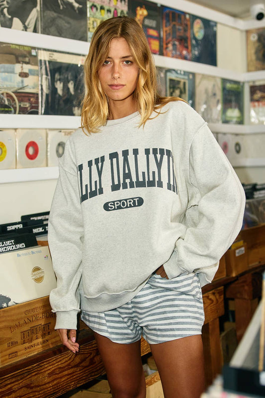 DILLYDALLYIN  Reversible Oversized Sweatshirt