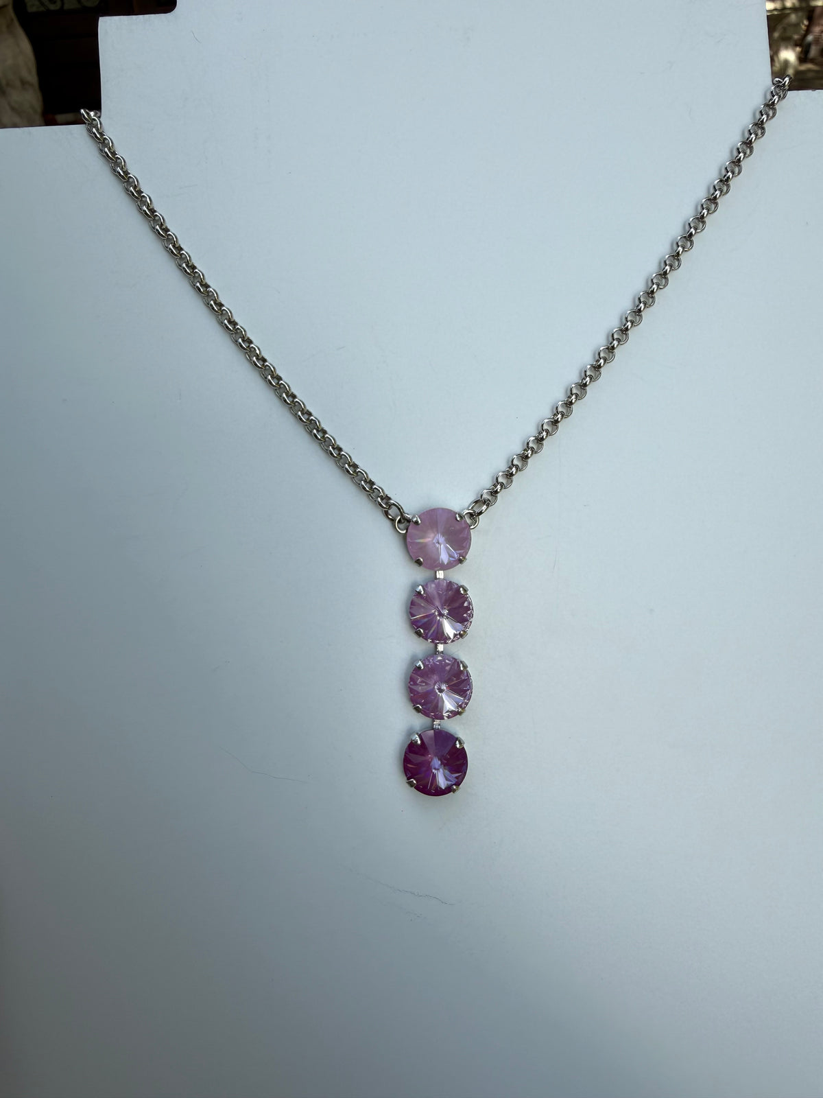 WETSTONE: Violet Bloom Noir Drop Necklace