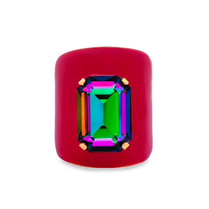 Mini Roddy Ring in Enamel Midnight Express