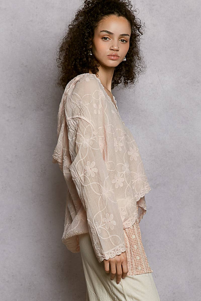 Boho Embroidered Linen Hooded Jacket