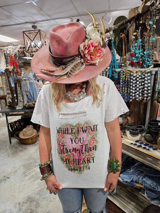 Strengthen My Heart Tattered Shirt
