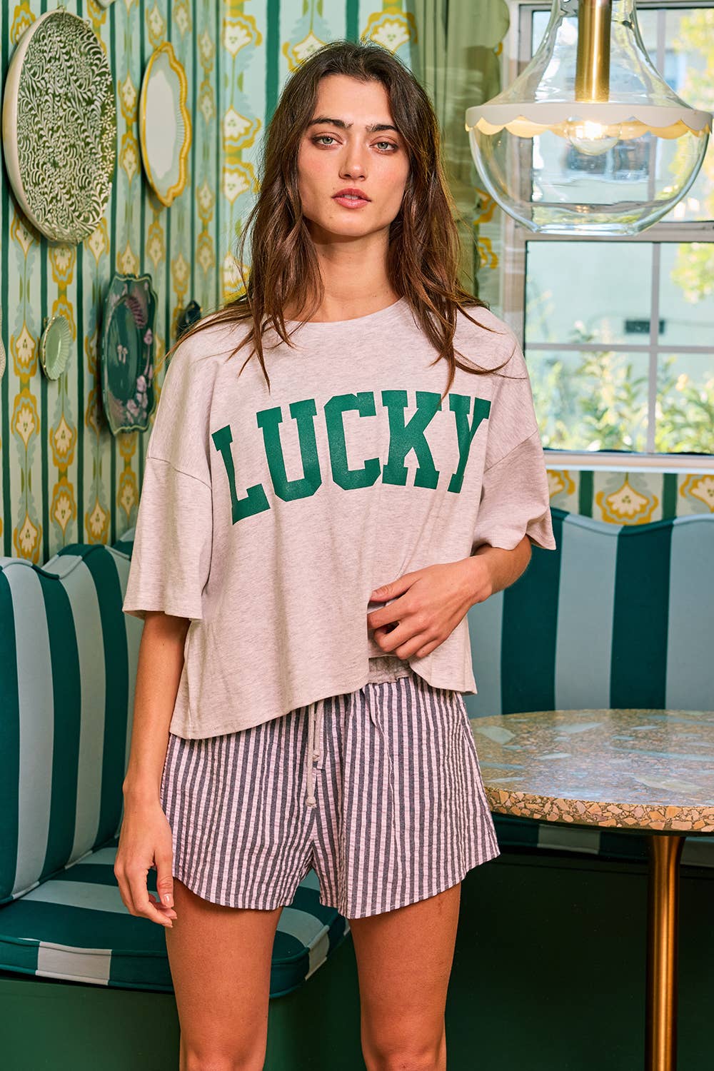 LUCKY Boxy Crop Top