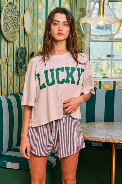 LUCKY Boxy Crop Top
