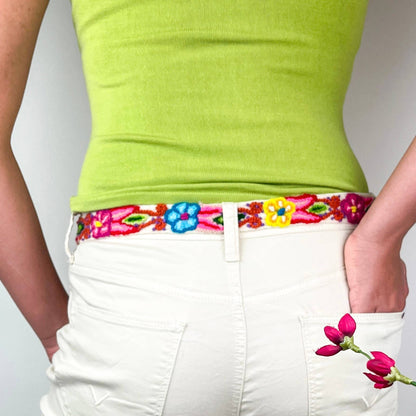 Primavera Skinny Embroidered Belt