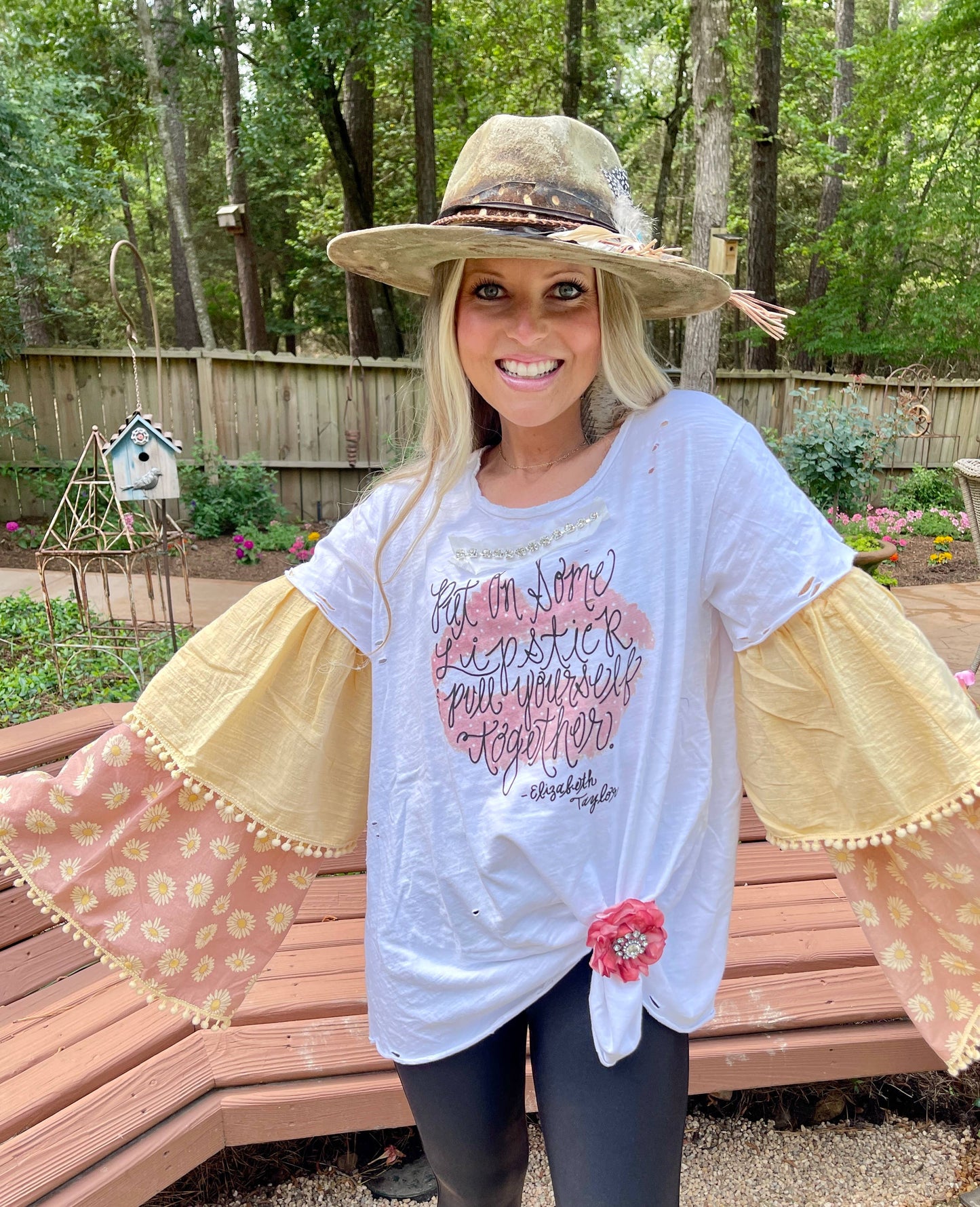 Put on Some Lipstick Tattered Oversized T-Shirt